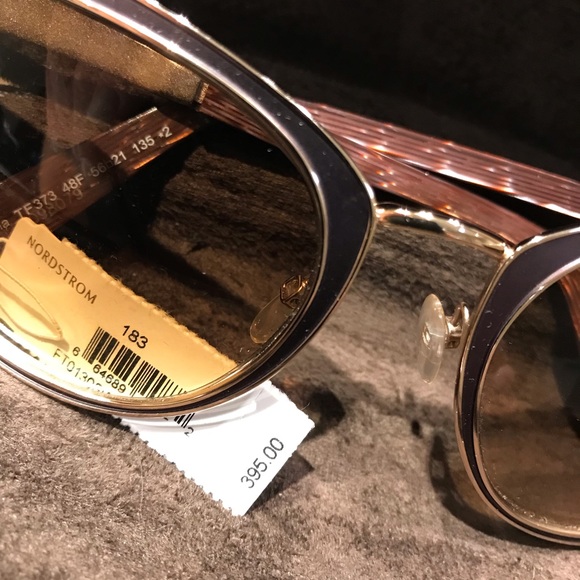 Tom Ford Nina TF 373 48F Cat-Eye Metal Sunglasses - Picture 6 of 6